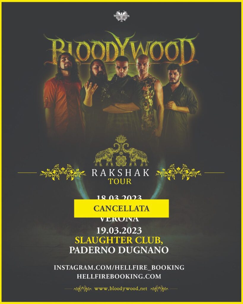 Bloodywood locandina concerto Verona